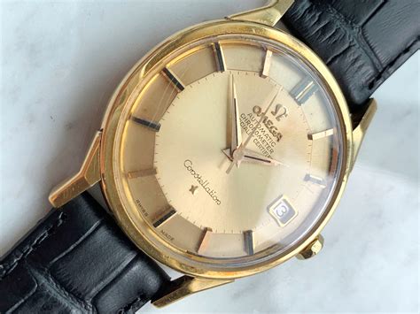 vintage omega constellation 18k gold watch price|pre owned omega constellation watches.